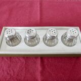 Salt and pepper "CHRISTOFLE" in solid silver in their original box, 1950.