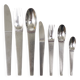 Carl Auböck 2060 Cutlery, 42 pcs., Complete for 6 People, Hammered Austria, 1950