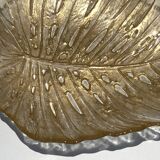 Leaf-shaped ashtray in Murano crystal