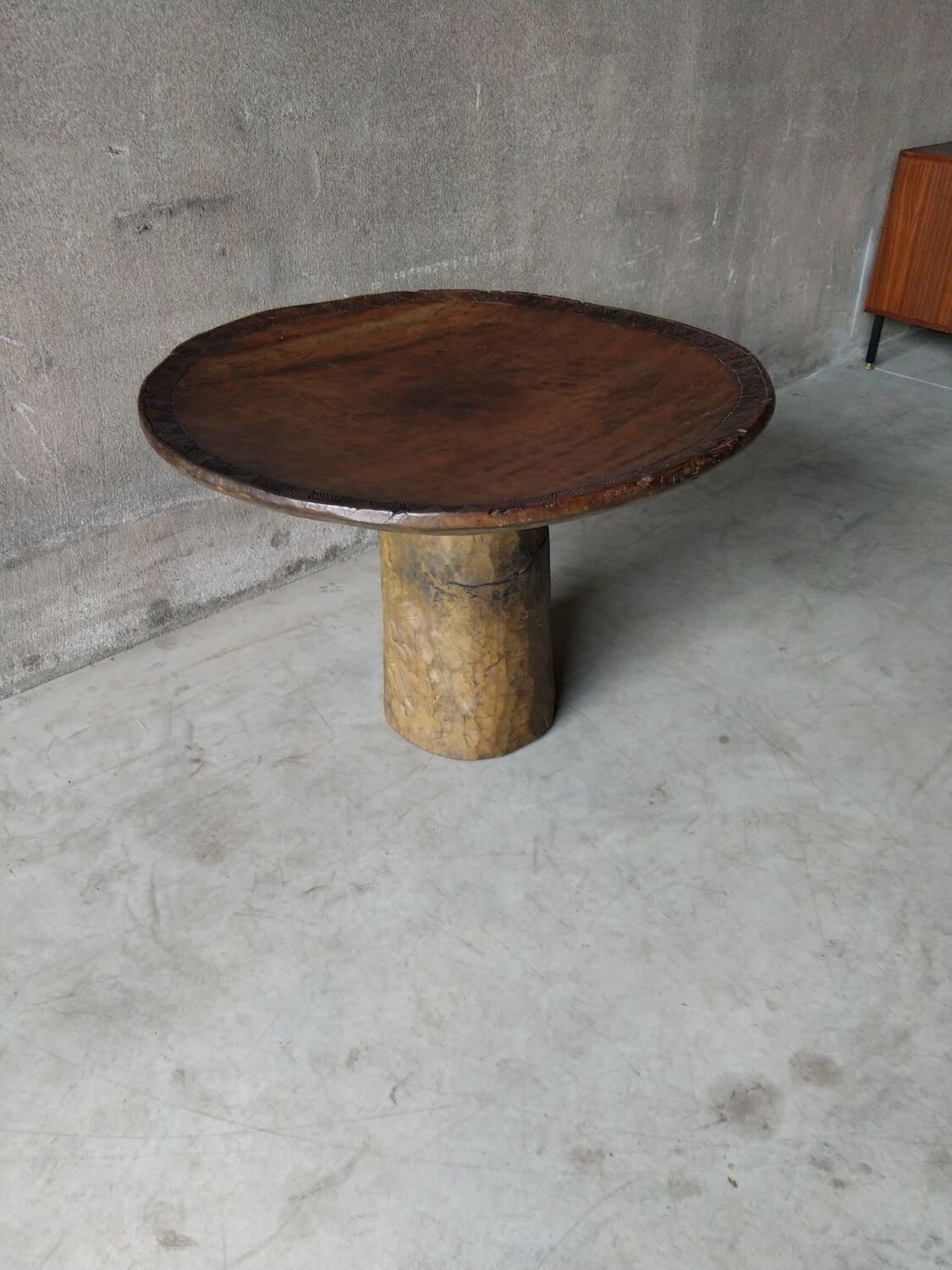 African Brutalist Table