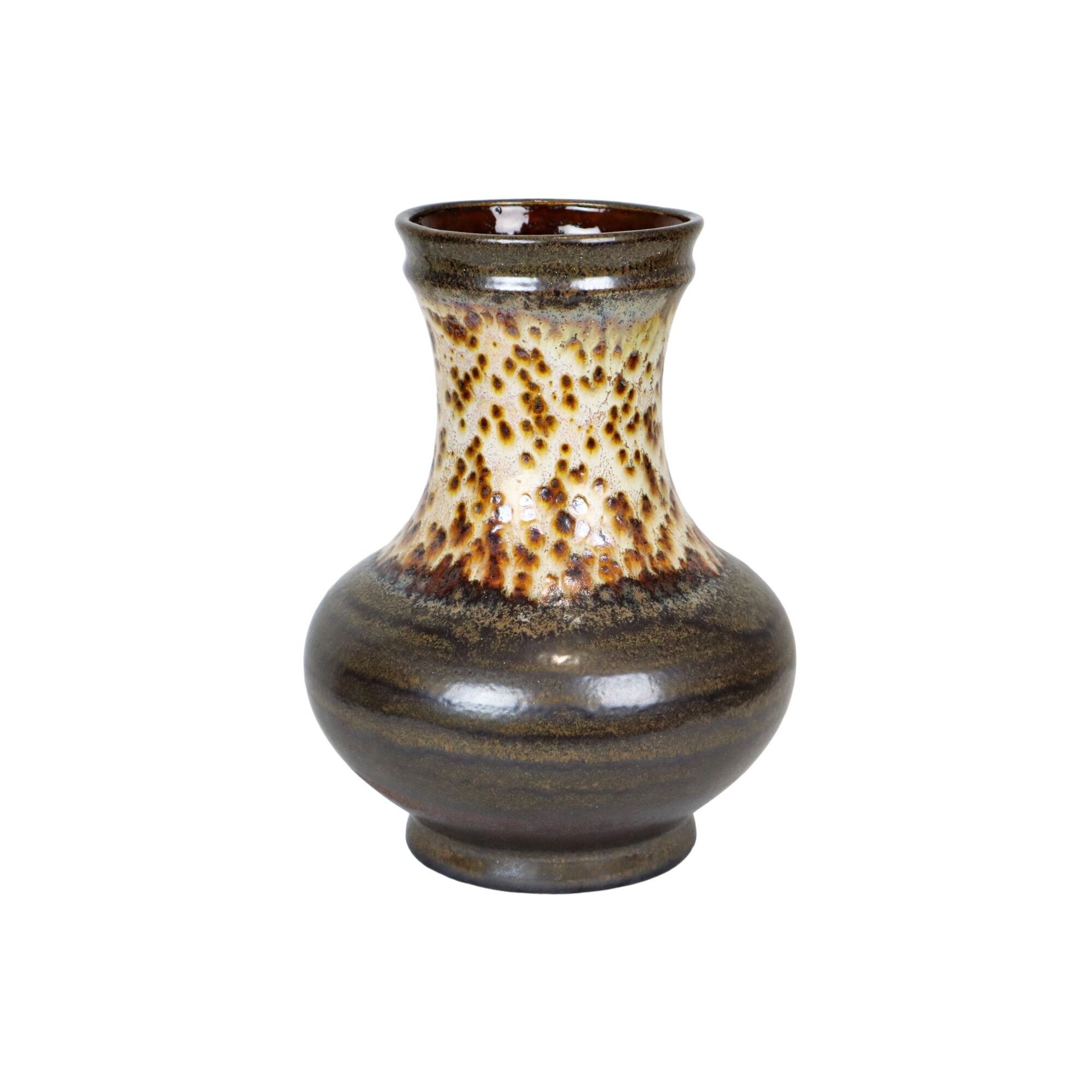 Leopard Motif Vase Ü Keramik West Germany Seventies Ceramic 26cm