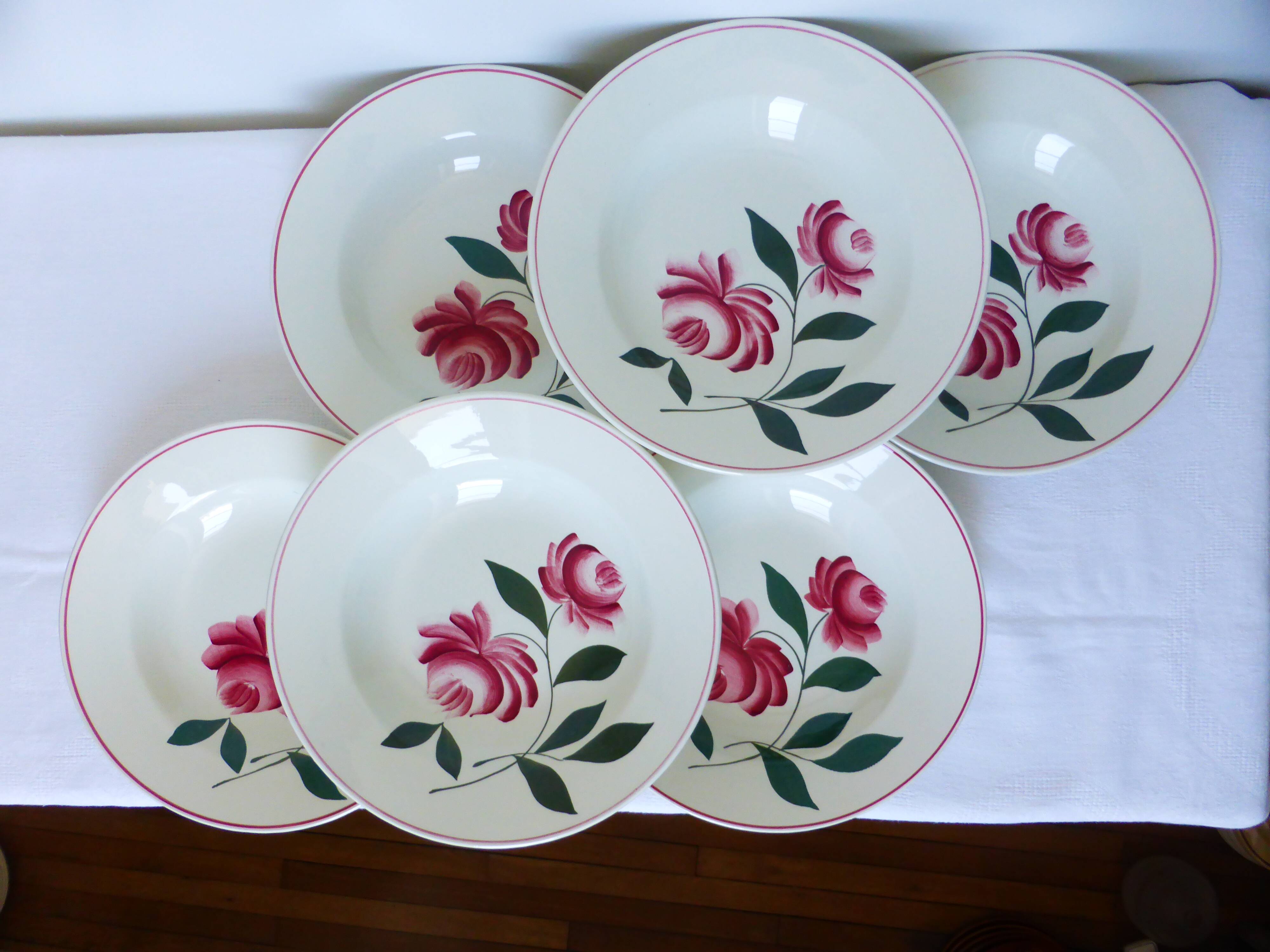 6 vintage deep plates from Printemps Paris model Essonnes 210616
