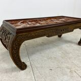 Table basse sculptée à la main Chine années 1930