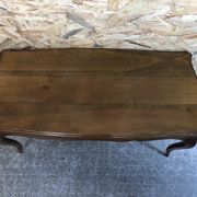 Old Coffee Table Style Louis XV Wood Chevillé Legs Curved Vintage