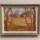 Original Swedish Oil on Panel – "Autumn Landscape" – Signed – Vintage and Framed – 46 × 36 cm (18.1" × 14.2")