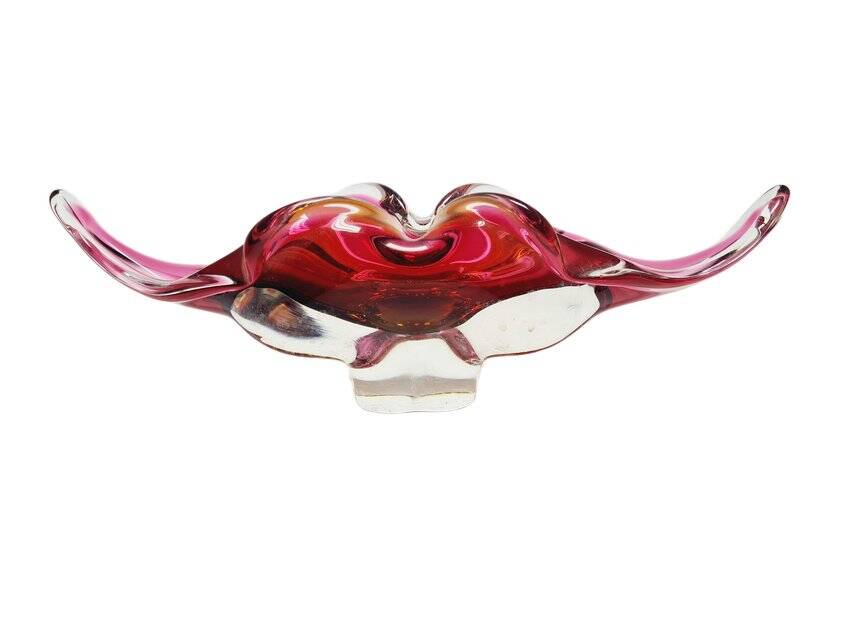 Decorative bowl by J. Hospodka for Chribska Glassworks, Czechoslovakia, 1960s