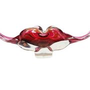 Decorative bowl by J. Hospodka for Chribska Glassworks, Czechoslovakia, 1960s