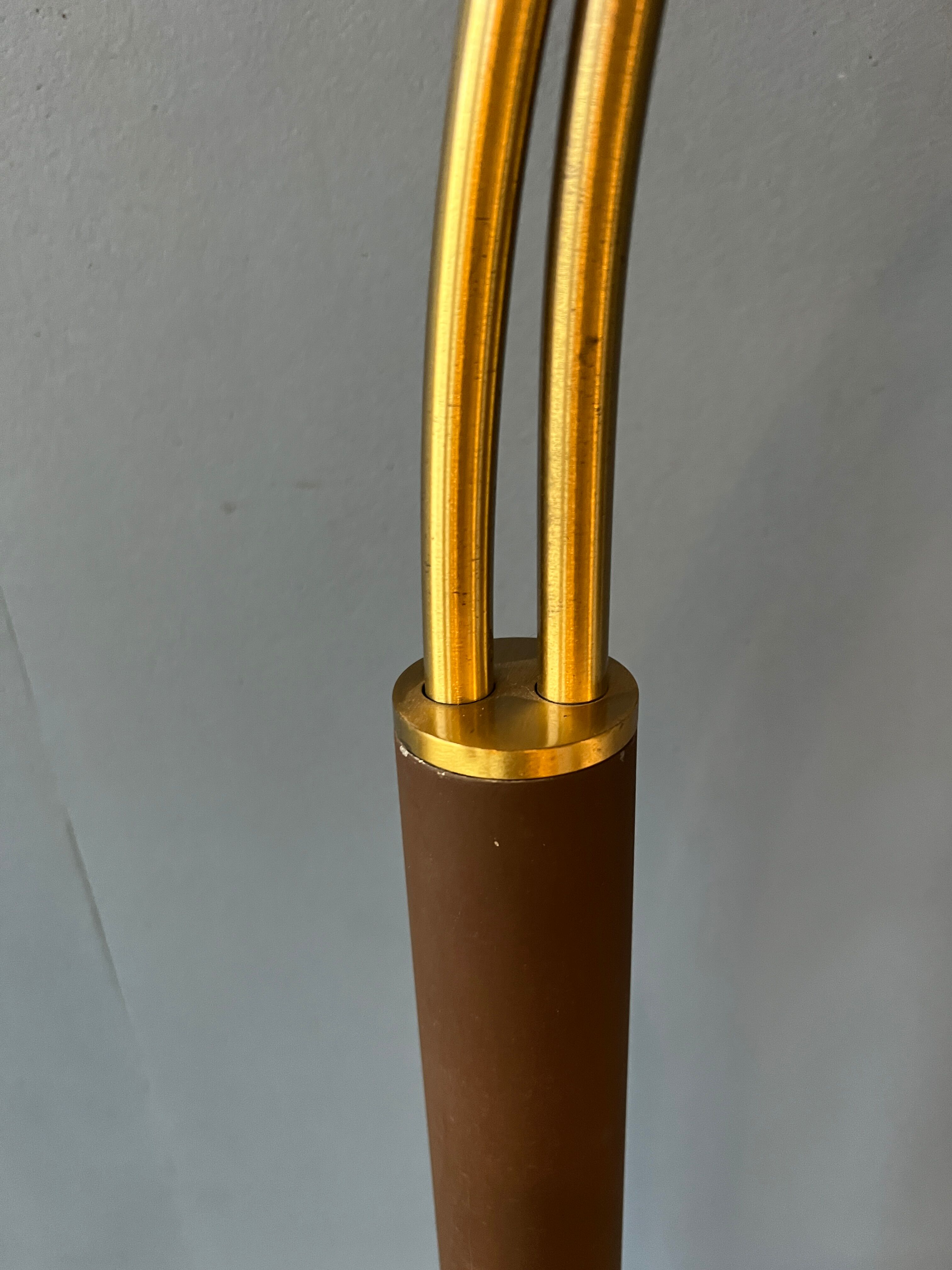 Vintage Dijkstra double arc mushroom floor lamp