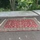Burgundy genuine wool Persian-style rug from Belgium 200x300cm