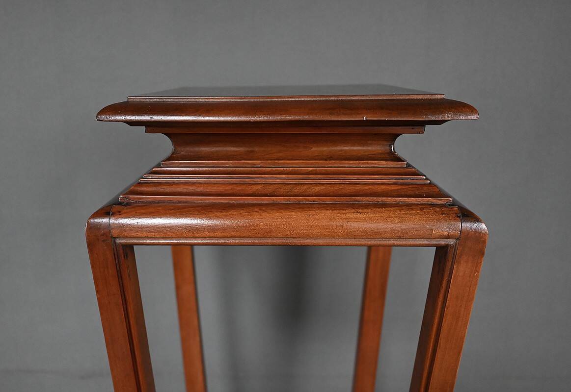 Large Cherry & Walnut Stool, Asian style – Early 20th century