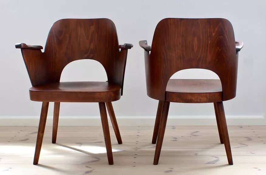 Dining Chairs by Lubomír Hofmann for TON, Model 1515, Beechwood, 1960s, Set of 2