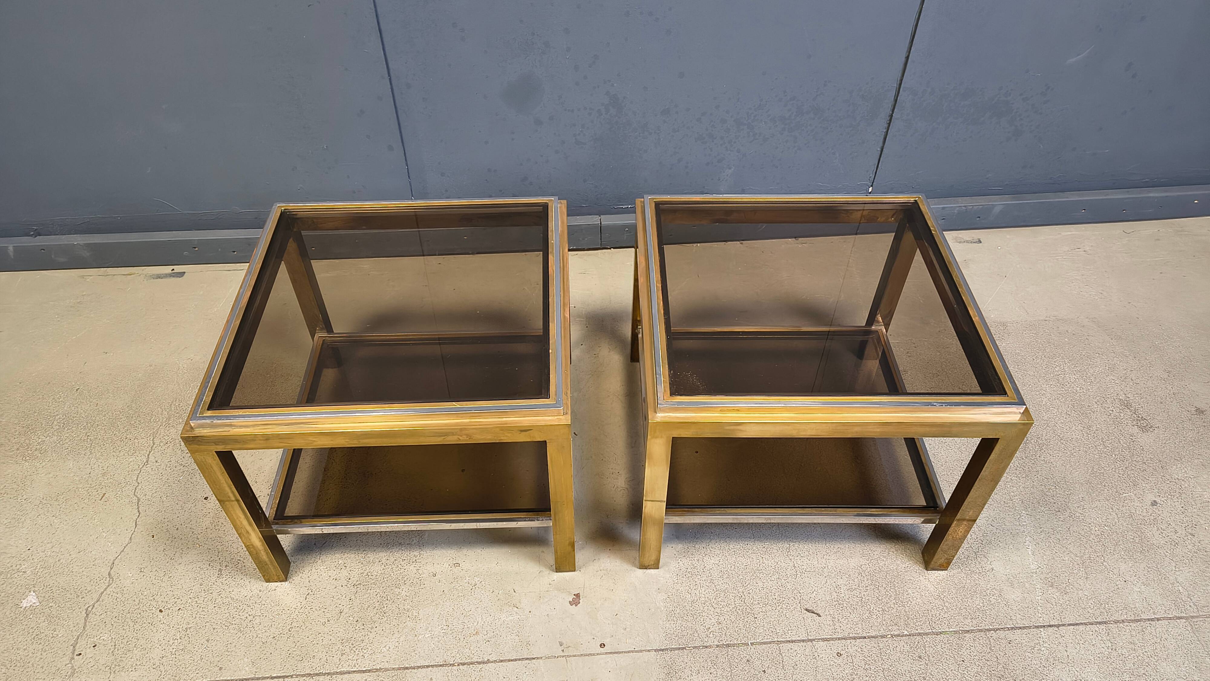 Pair of side tables by Jean Charles, 1970s