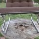 Chair tubular in Brown velvet of the 1970s