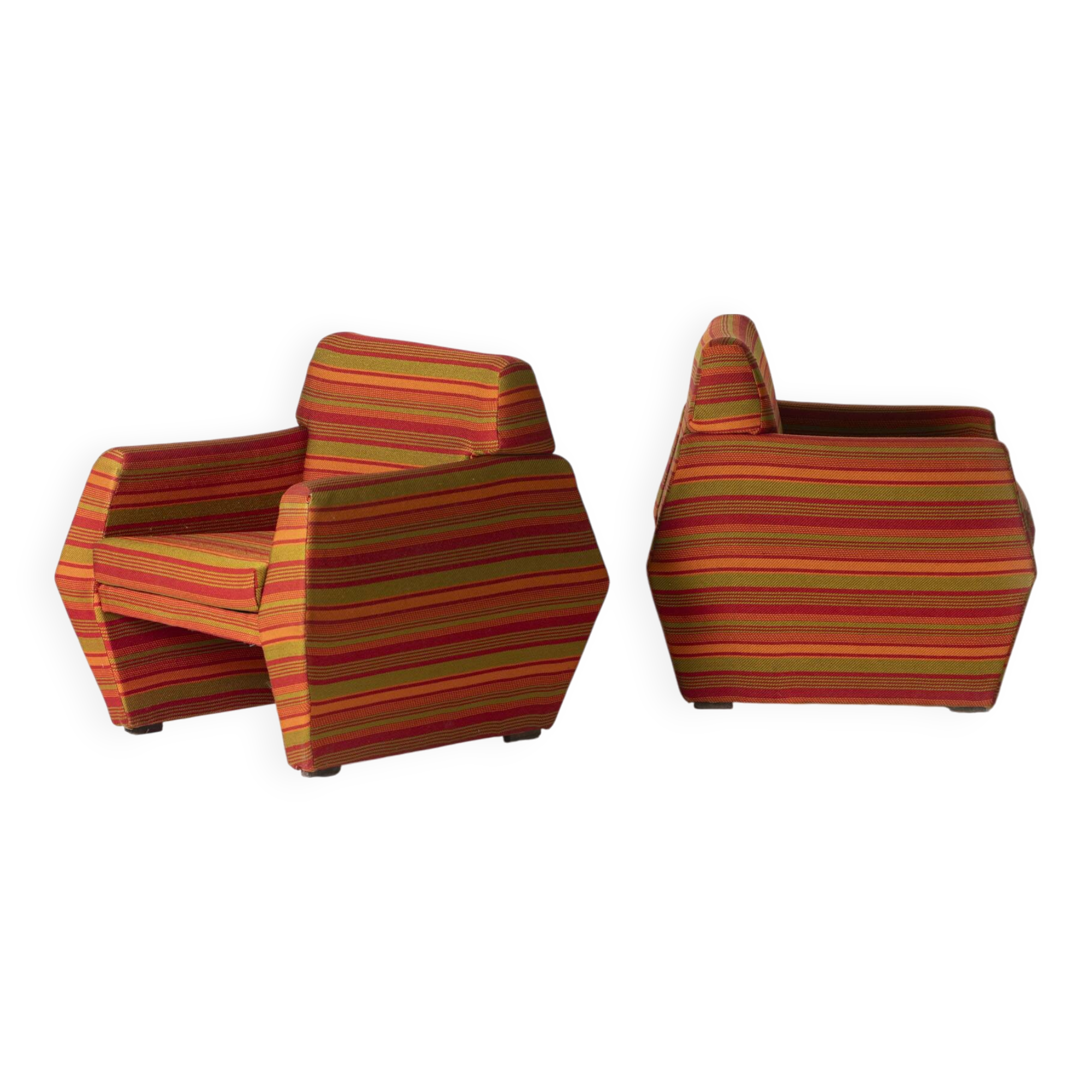 Set of 2 unique spaceage chairs produced by Olsztyńskie Fabryki Mebli, Poland, 1970s