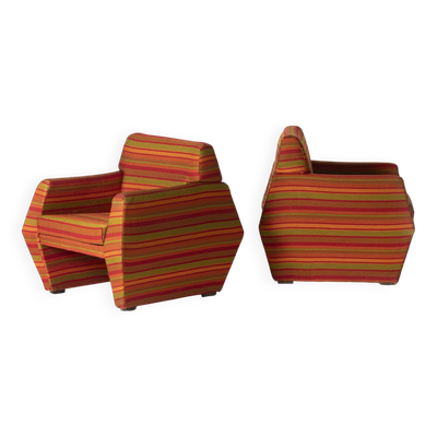 Ensemble de 2 chaises spaceage uniques produites par Olsztyńskie Fabryki Mebli, Pologne, années 1970