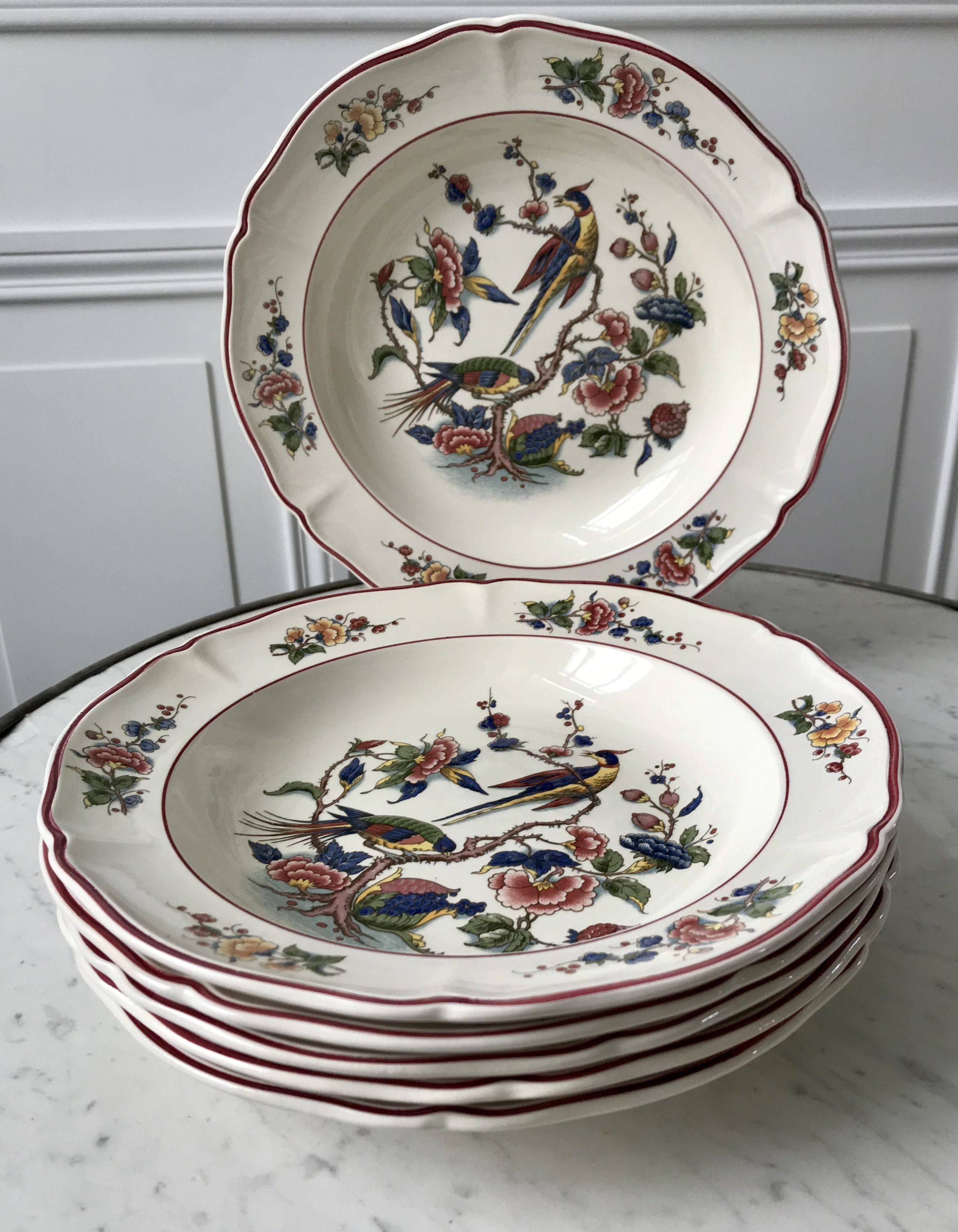 Set of 6 hollow plates Villeroy & Boch model Phoenix years 50-60