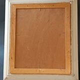 Tableau peinture à l'huile portrait femme 1960