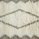 Tapis couloir décoré tissé en laine naturel taille 90cm×300cm