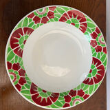 Hollow round dish sarreguemines art nouveau