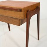 Scandinavian Sewing Table in Teak and Oak