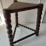 Wood tripod sofa end