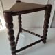 Wood tripod sofa end