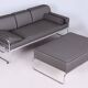 Bauhaus Sofa in Chrome & Upholstery attributed to Mücke-Melder, Czech, 1930s