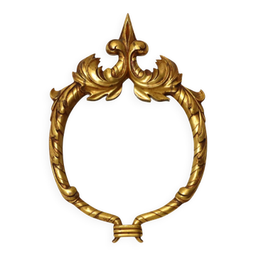 Miroir baroque en acanthe doré à la feuille d'or classique 45 cm