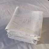 Serviette anciennes monogrammées "SG"