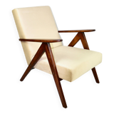 Vintage B-310 VAR armchair in light brown beige velvet - 2 pieces available