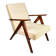 Vintage B-310 VAR armchair in light brown beige velvet - 2 pieces available