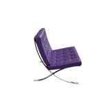 Purple lounge chair Barcelona by Mies van der Rohe for Knoll