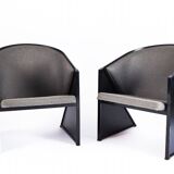 Pair of postmodern armchairs model Mandi by Jarvisalo