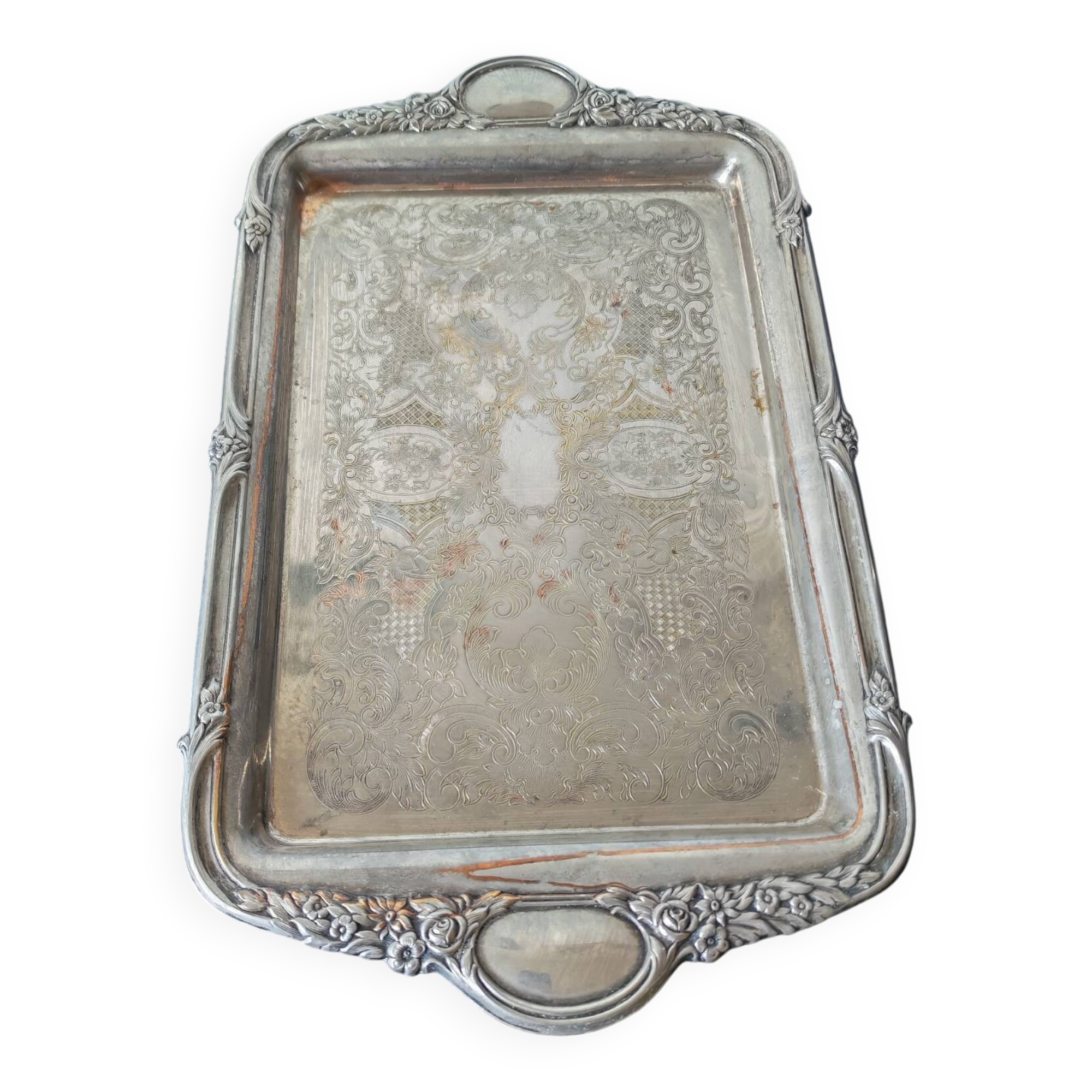Silver-plated English tray