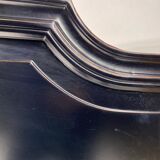 BedHead in solid black laqué wood 234x116cm