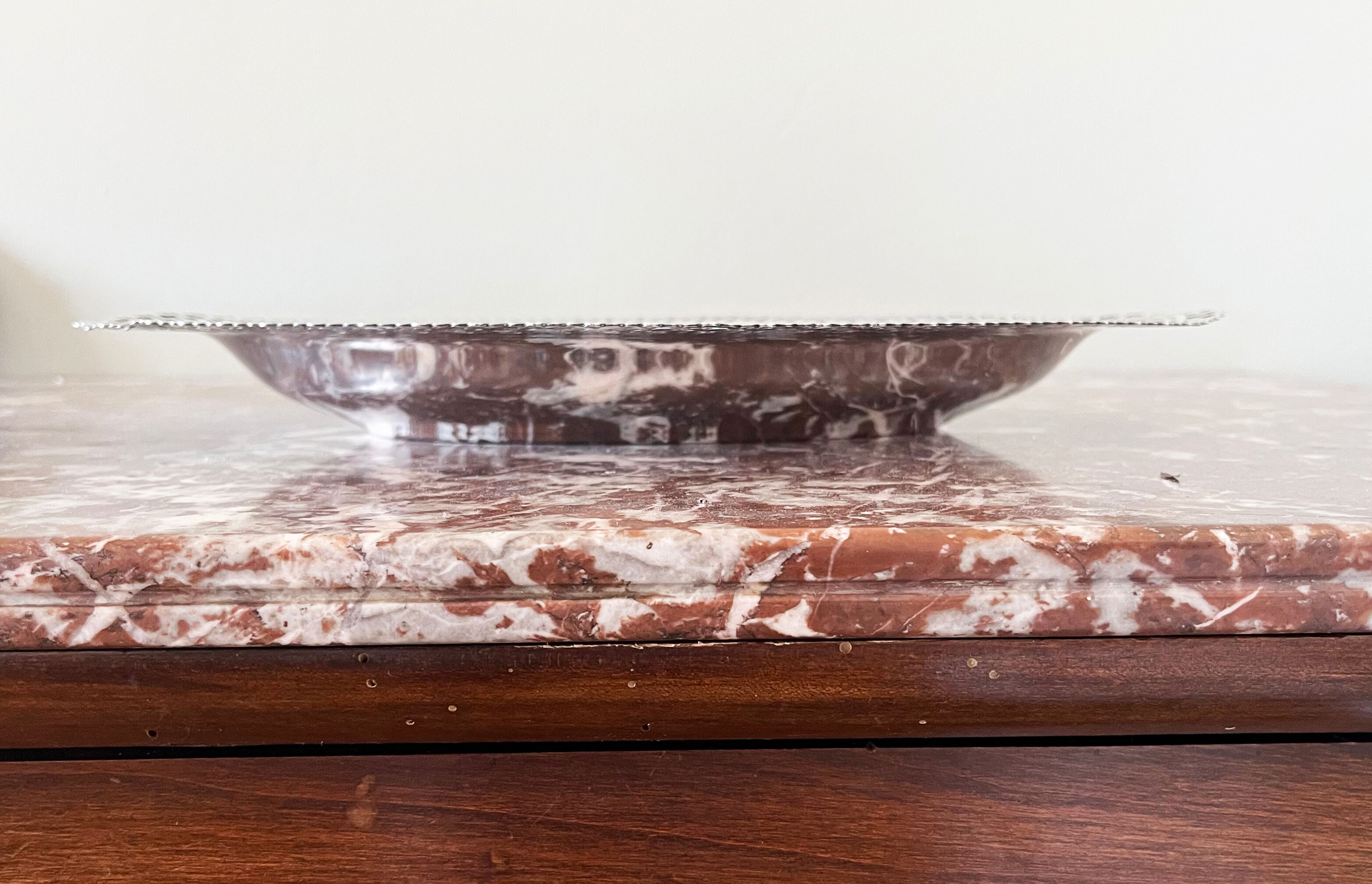 Silver-plated metal breadbasket 30s 40s
