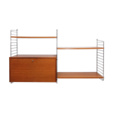 1960s wall unit teak Nisse Strinning, with secretary