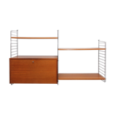 1960s wall unit teak Nisse Strinning, with secretary