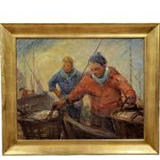 Pierre verbeke: painting circa 1930 oil on canvas large format
