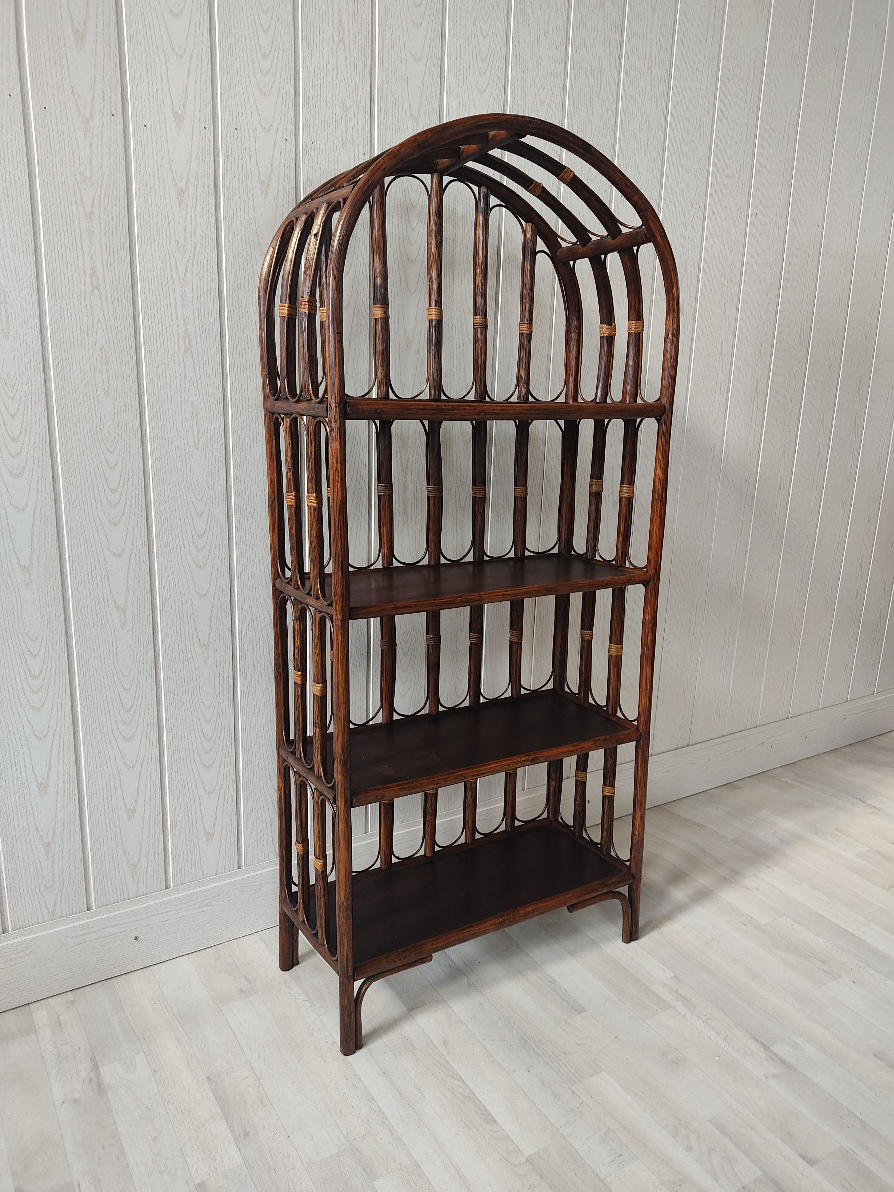 Vintage rattan shelf