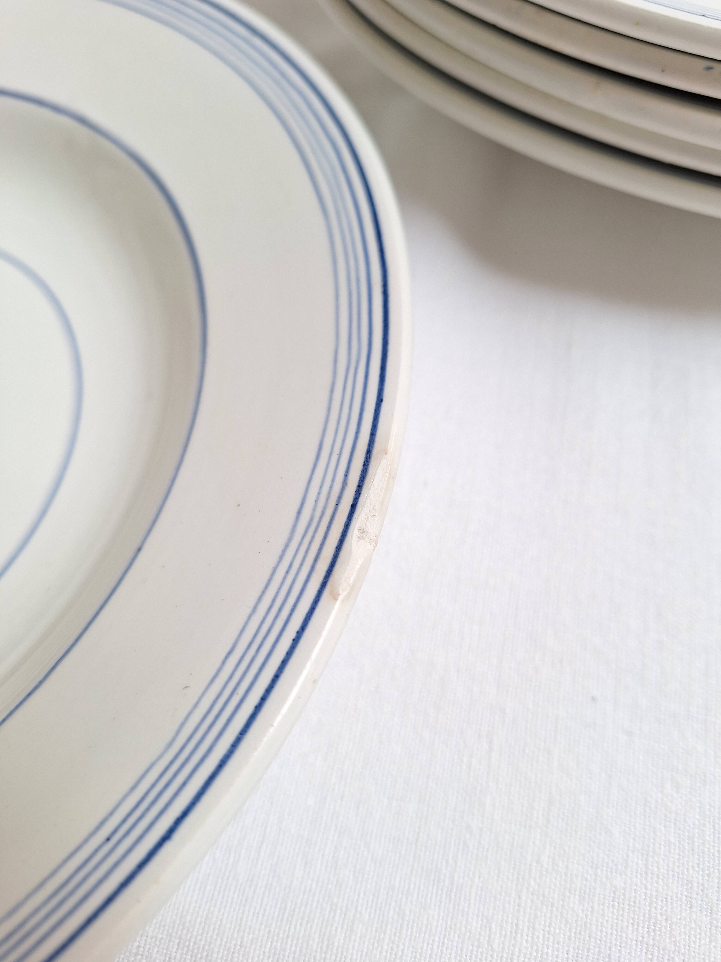 Deep plates / Salad plates St Amand blue