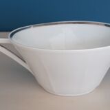 Service of cups and milk jar in fine porcelain from Limoges Art Deco