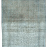 Handwoven persian overdyed 295 cm x 383 cm grey wool carpet