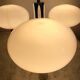 Space age glass and chrome chandelier, Italian design 1970