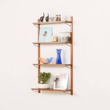 Étagères danoises en teck du milieu du siècle, lot de 4, années 1960