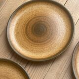 6 Longchamp plates with spiral pattern