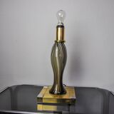 Bd Lumica table lamp, murano glass and brass, Italy, 1970