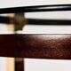 Restored dining table in mahogany and brass.