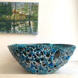 Eruptive ceramic dish from the 60s