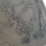 Lampe ovoïde vintage française des années 1970 - Design en verre opalin marbré